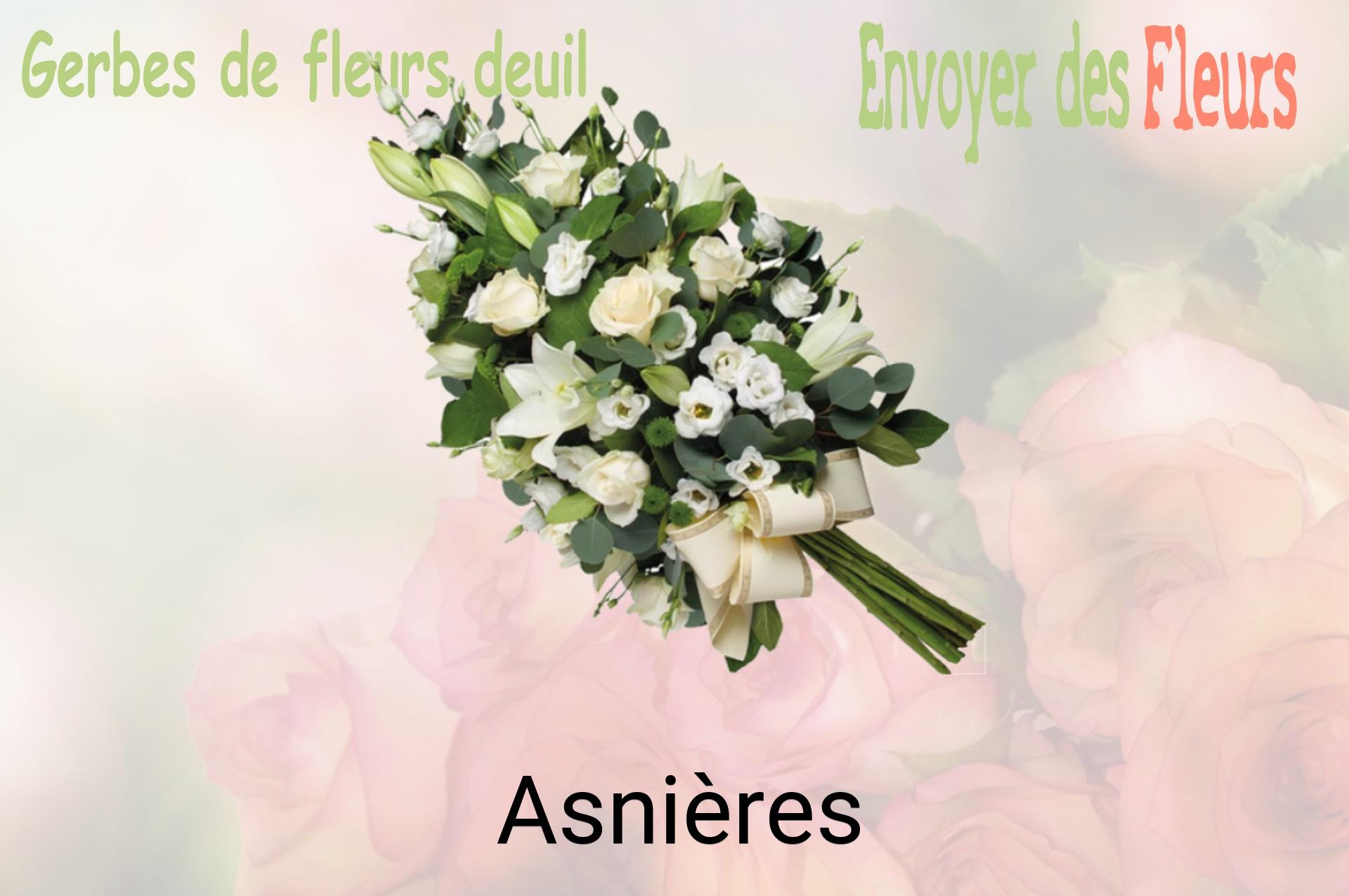 Gerbe de fleurs de deuil livrée à Asnières